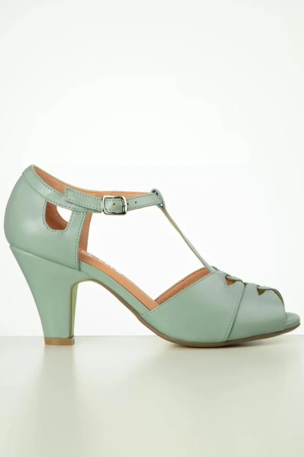 Clearance Chelsea Crew Catherina T-Strap Pumps In Mintgroen