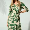 Discount K-Design Charlotte Flower Jurk In Groen