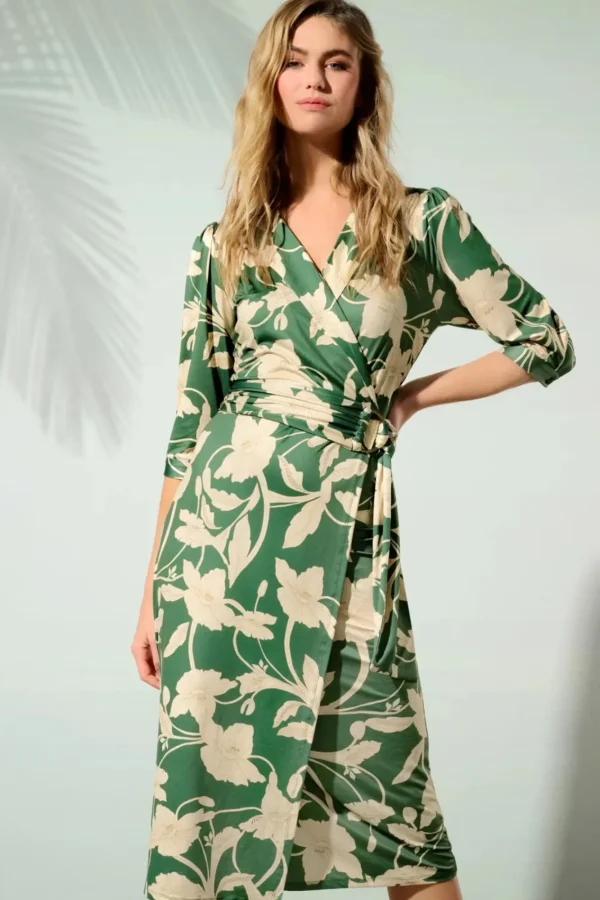 Discount K-Design Charlotte Flower Jurk In Groen