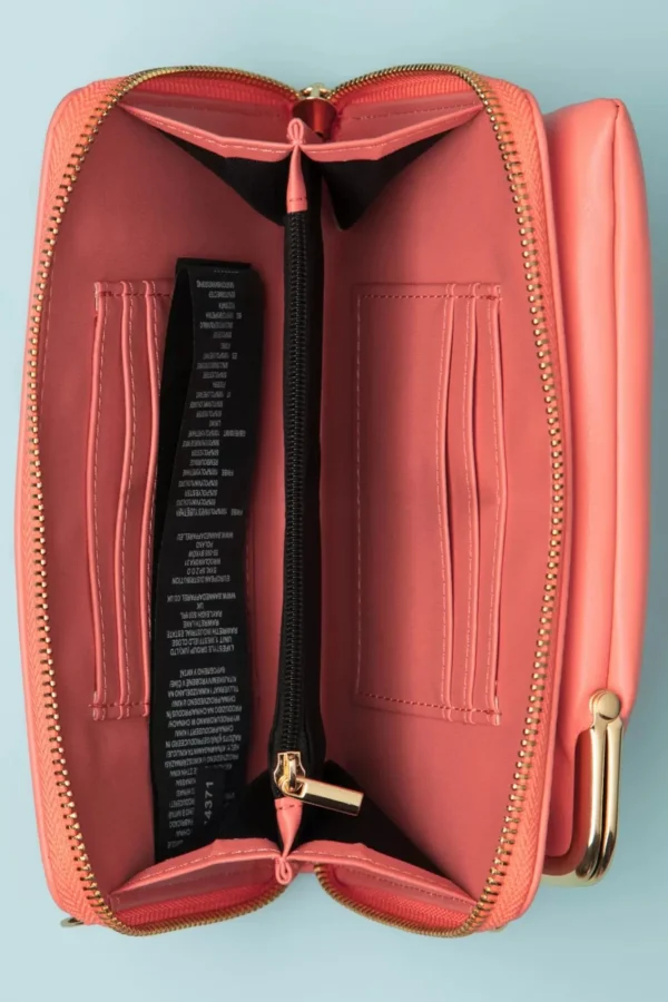 Hot Banned Retro Cherry Pie Crossbody Telefoontasje In Koraalroze