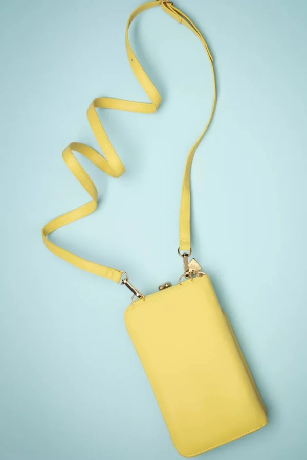 Discount Banned Retro Cherry Pie Crossbody Telefoontasje In Geel