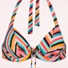 Store Cyell Chevron Chic Padded Bikini Top In Multi