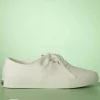 Online Tamaris Chloe Canvas Sneakers In Gebroken Wit