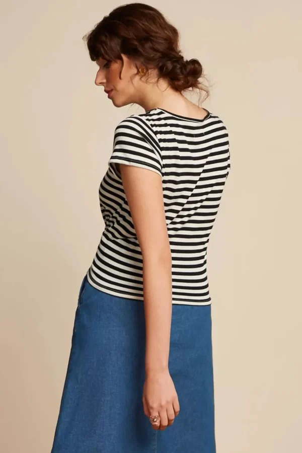 Best King Louie Chopito Stripe Knot T-Shirt In Zwart