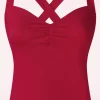 Fashion Vixen Cindy Cross Back Top In Rood