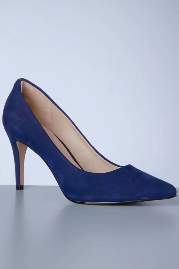 Discount Parodi Shoes Claire Stiletto Pumps Van Nubuck In Navy