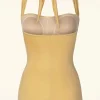 Fashion Esther Williams Classic Fifties One Piece Badpak In Goud
