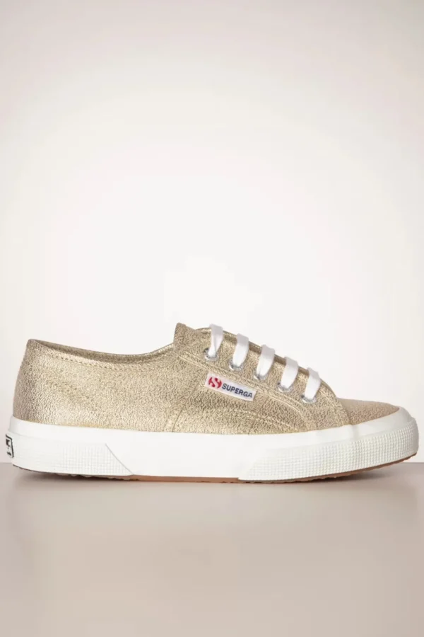 Best Sale Superga Classic Glitter Sneakers In Goud