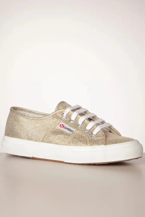 Best Sale Superga Classic Glitter Sneakers In Goud