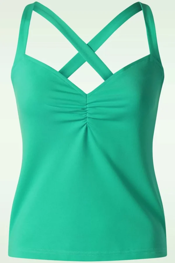 Best Sale Vixen Cross Back Top In Turquoise