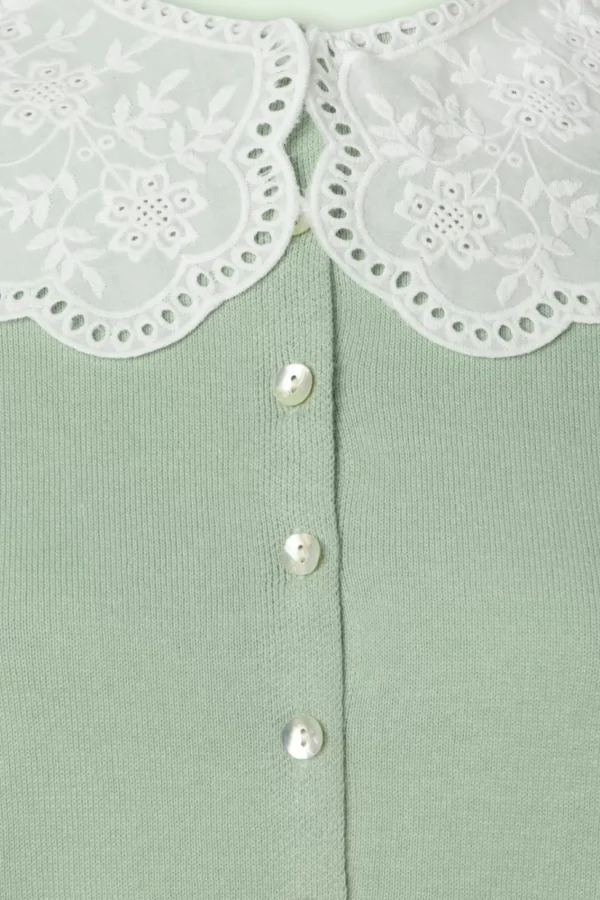 Shop Banned Retro Cutie Cardigan In Seafoam Groen