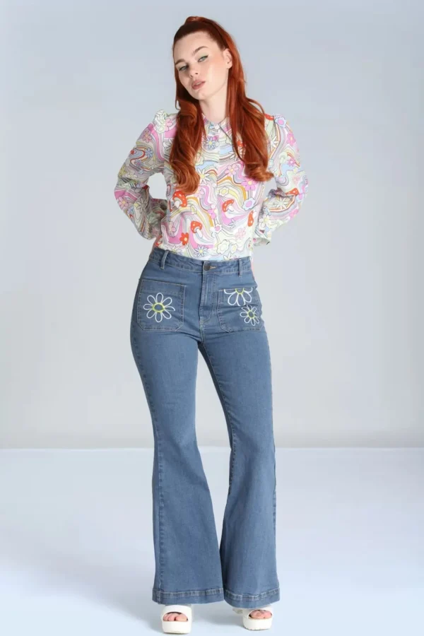 Best Sale Bunny Daisy Flower Power Jeans In Licht Blauw