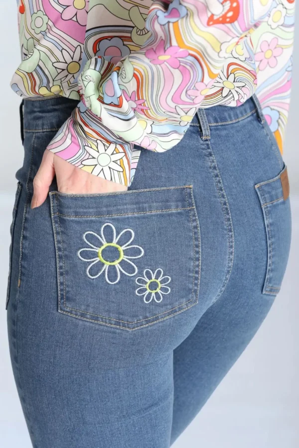 Best Sale Bunny Daisy Flower Power Jeans In Licht Blauw