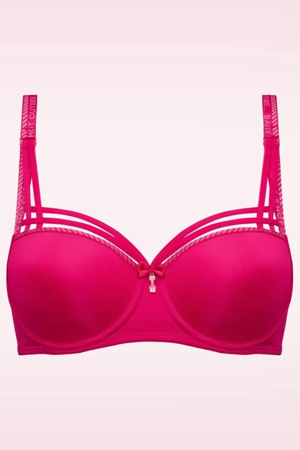 New Marlies Dekkers Dame De Paris Padded Balcony Bh In Azalea Rood