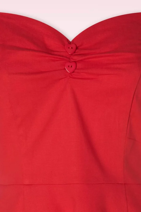Fashion Banned Retro Dance Day Jurk In Rood