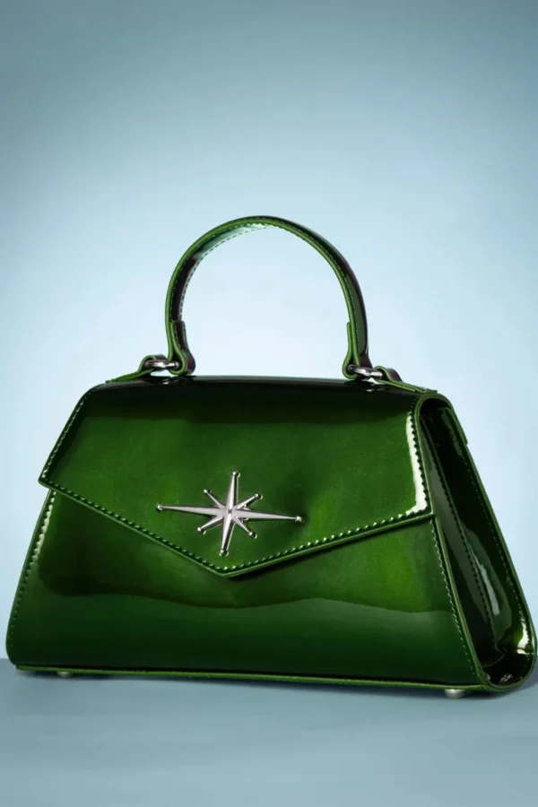 Sale Banned Retro Dance The Night Away Handtas In Metallic Groen