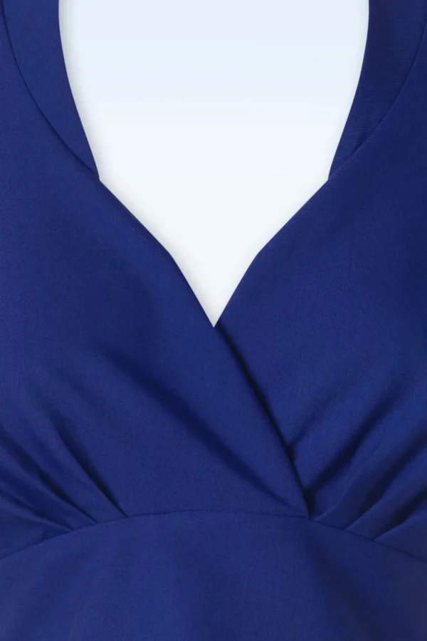 Clearance Glamour Bunny Business Babe Danny Lee Blouse In Koningsblauw