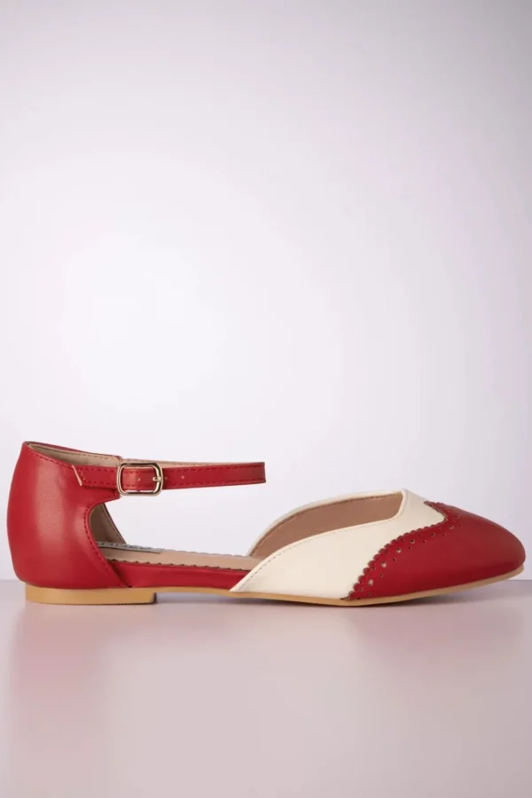 Sale Banned Retro Dapper Dancemates Platte Schoentjes In Rood