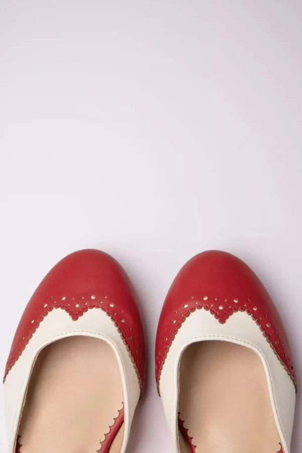 Sale Banned Retro Dapper Dancemates Platte Schoentjes In Rood