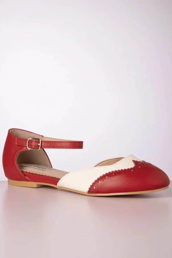 Sale Banned Retro Dapper Dancemates Platte Schoentjes In Rood