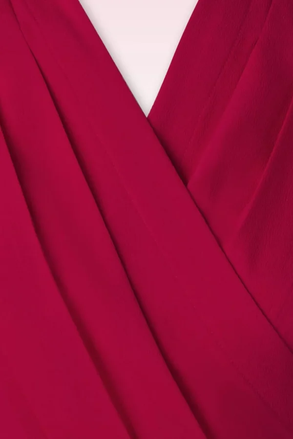 Best Sale Rock N Romance Darla Wikkelblouse Met Korte Mouwen In Rood