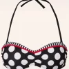 Shop Belsira Debra Halterbikinitop Met Polkadotstrepen In Zwart En Wit