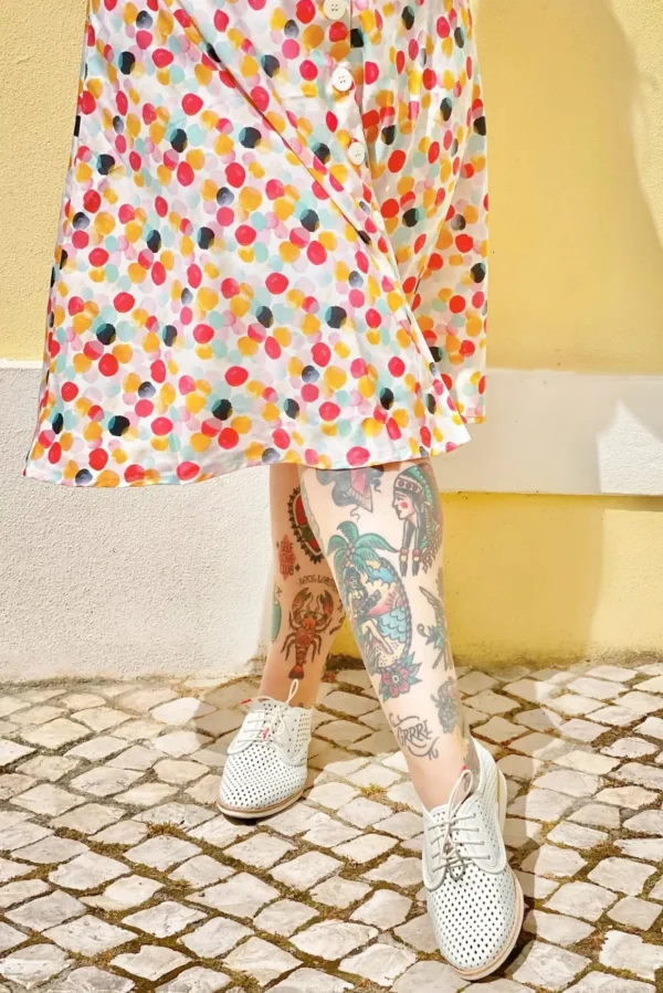 Shop Rollie Derby Punch Schoenen In Gebroken Wit