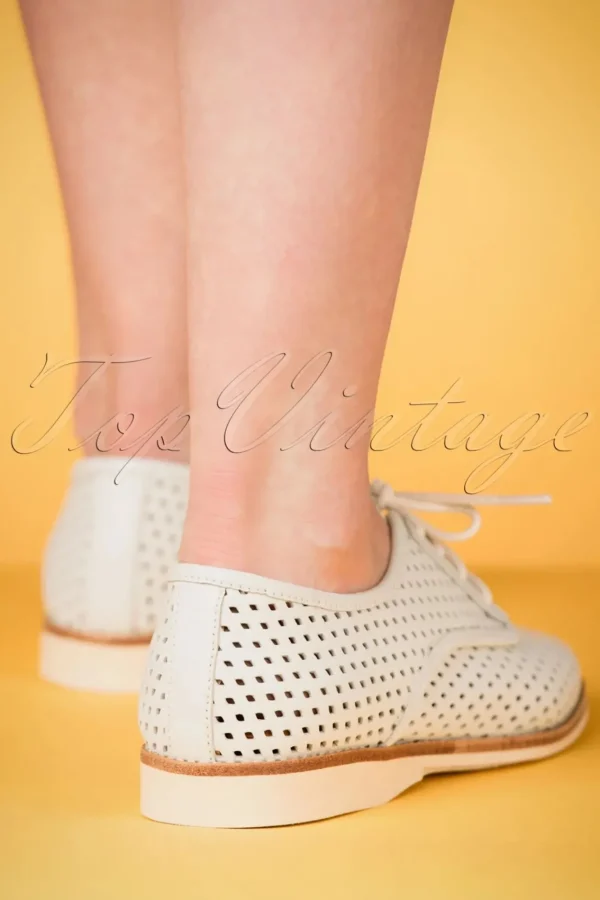 Shop Rollie Derby Punch Schoenen In Gebroken Wit