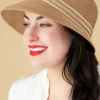 Fashion Brontu00e9 Diana Straw Cloche Hoed In Zand