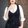 Best Sale Rock-a-Booty Dianne Gilet In Denim Blauw