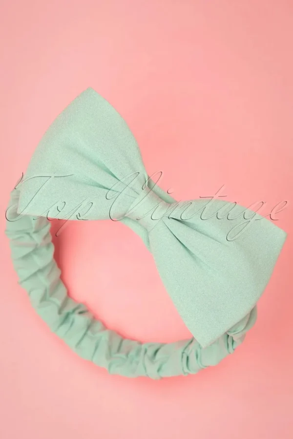 Shop Banned Retro Dionne Bow Hoofdband In Mint