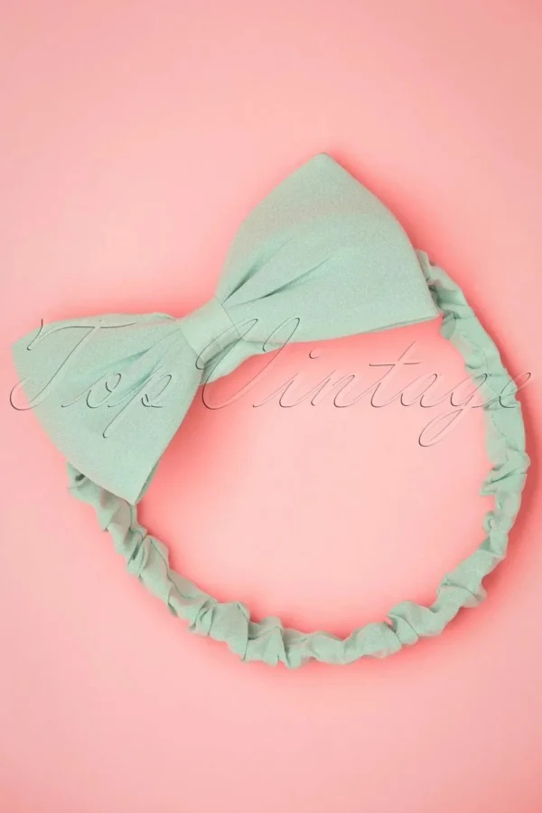 Shop Banned Retro Dionne Bow Hoofdband In Mint