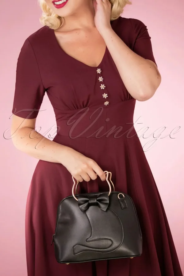 Best Sale Banned Retro Dixie Kattentas In Zwart