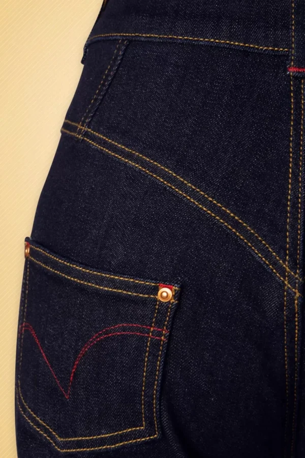 Cheap Rock-a-Booty Doris Skinny Jeans In Donkerblauw