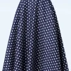 Fashion Banned Retro Dot Days Swing Rok In Navy