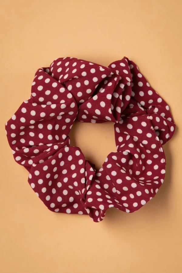 Best Sale Banned Retro Dotty Scrunchie In Rood