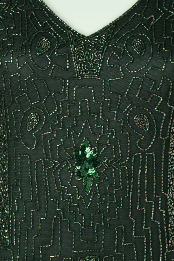 Cheap GatsbyLady Downton Abbey Flapper Jurk In Groen