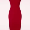 Outlet Vintage Chic for Topvintage Effen Jurk In Rood