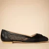 Hot Banned Retro Elegant Spots Ballerina's In Zwart