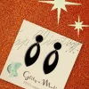 Clearance Glitz-o-Matic Ellips Oorbellen In Zwart