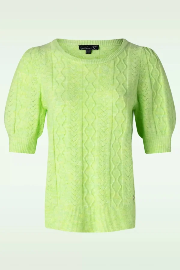 Flash Sale Smashed Lemon Emery Gebreide Top In Limoen