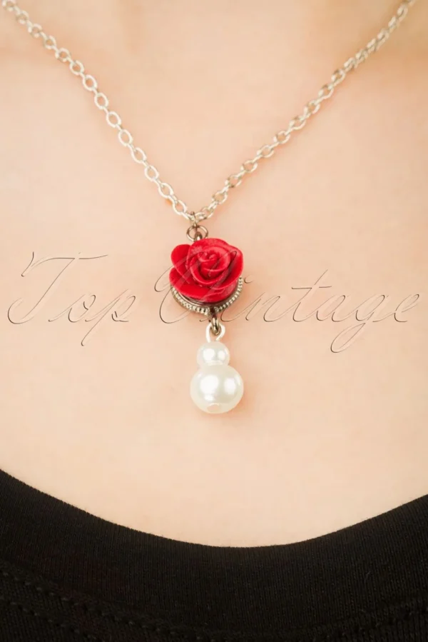 Cheap Sweet Cherry Emma Rose Parelketting In Rood