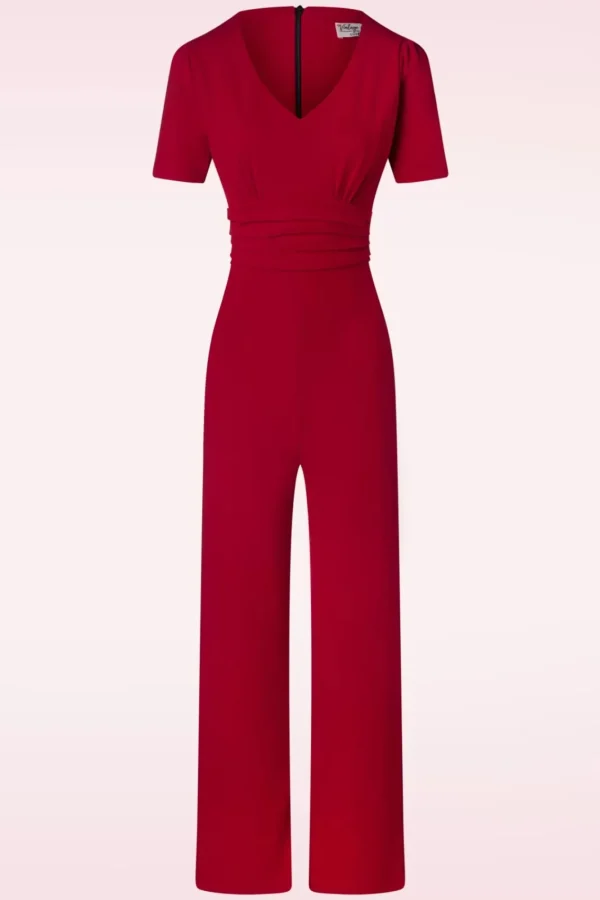 Cheap Vintage Chic for Topvintage Evelynn Jumpsuit In Rood