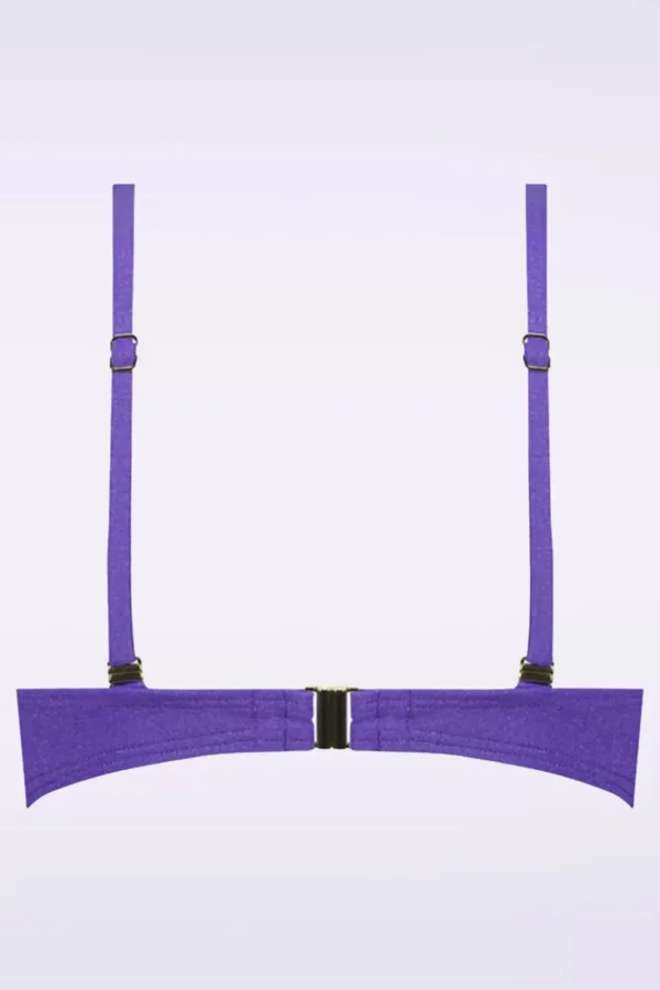 Hot Cyell Evening Glam Padded Bikini Top In Paars