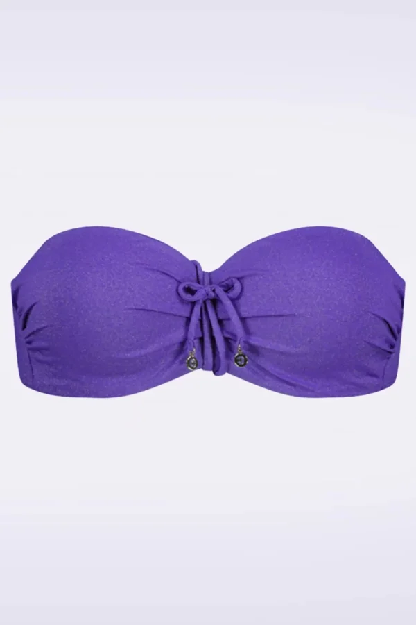 Hot Cyell Evening Glam Padded Bikini Top In Paars