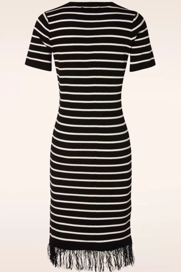 Best Sale Wild Pony Ezra Midi Jurk In Zwart En Wit