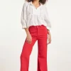 Shop Smashed Lemon Fae Flared Jeans In Rood