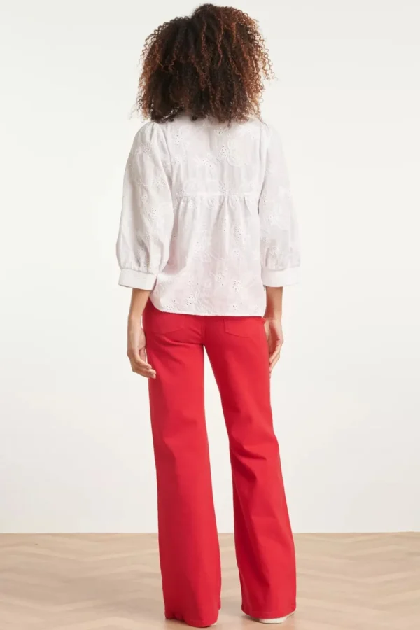 Shop Smashed Lemon Fae Flared Jeans In Rood