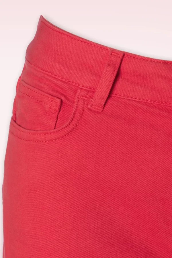 Shop Smashed Lemon Fae Flared Jeans In Rood