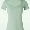 Outlet Banned Retro Fara Top In Groen